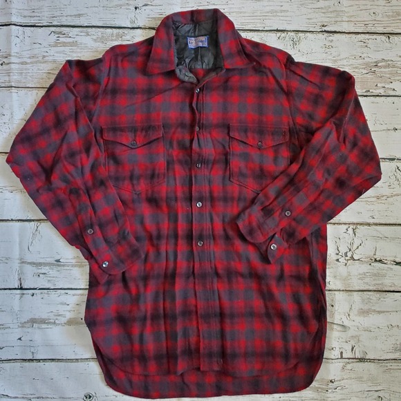 Pendleton Flannel Shirt Vintage 1960s 100% Wool - Picture 1 of 4